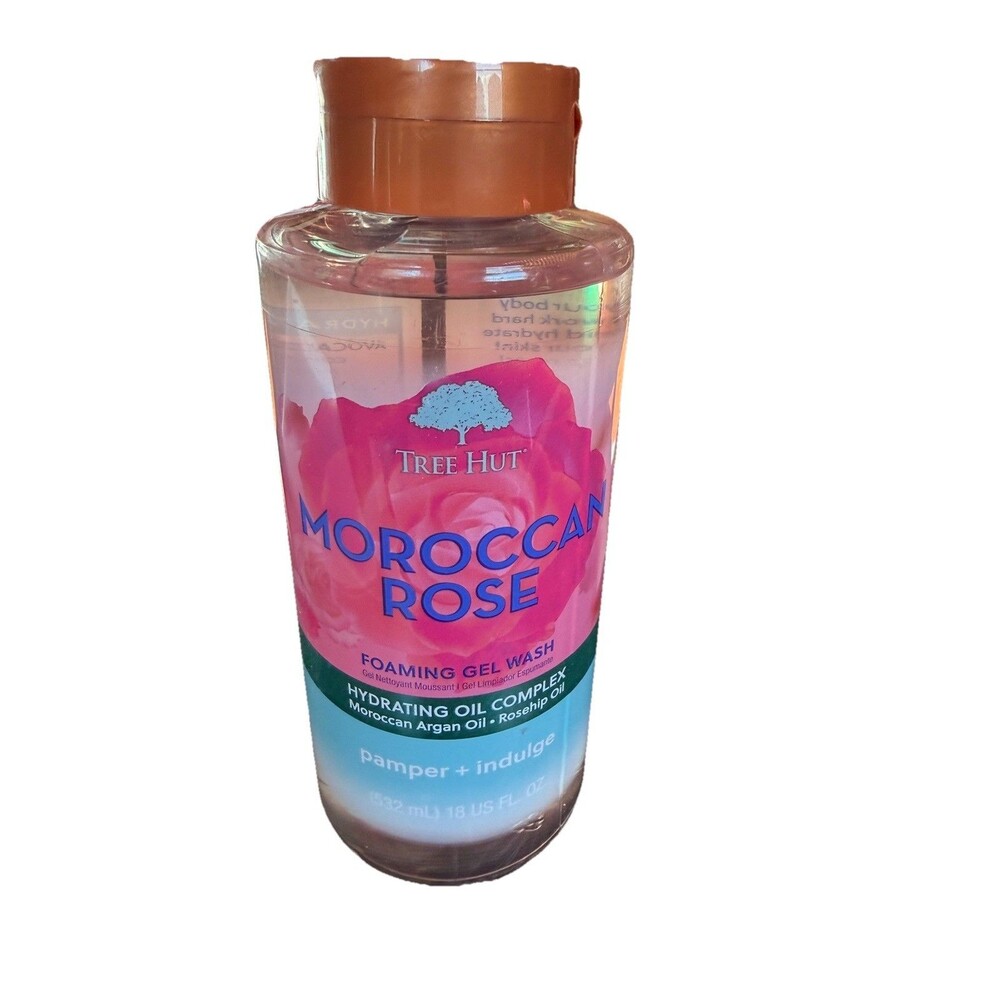 Tree Hut Moroccan Rose Foaming Gel Body Wash 18 oz Viral TikTok Moroccan Argan